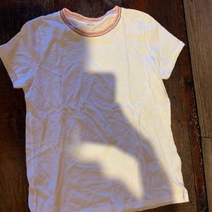 Tee with detailed neckline